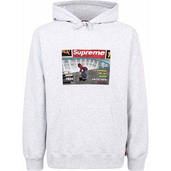 Supreme X Thrasher Logo Print “FW21” Hoodie Grå | SE136ZG